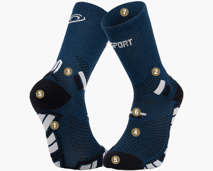 Trail Ultra High Socks blue/grey